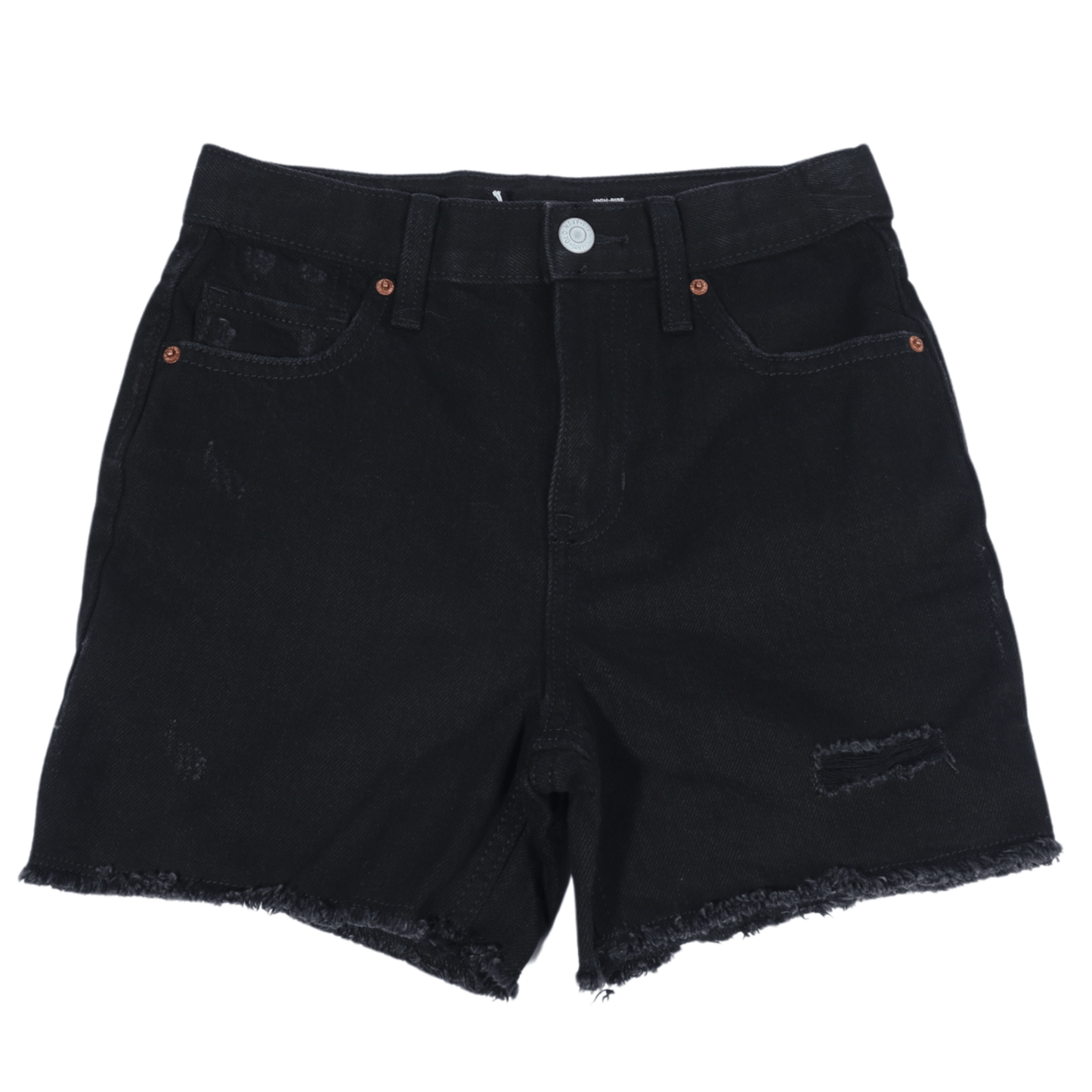 OLD NAVY Girls Bottoms S / Black OLD NAVY - Solid cotton distressed shorts