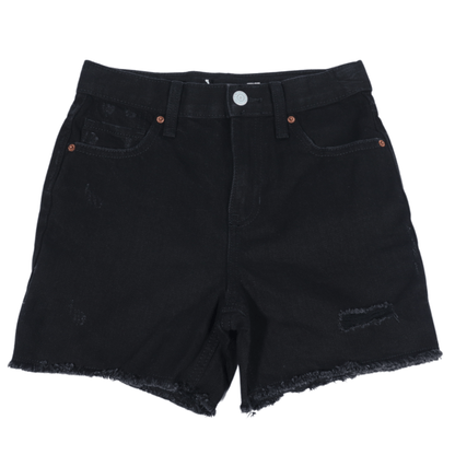 OLD NAVY Girls Bottoms S / Black OLD NAVY - Solid cotton distressed shorts