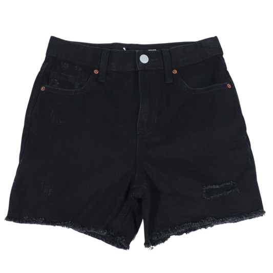 OLD NAVY Girls Bottoms S / Black OLD NAVY - Solid cotton distressed shorts