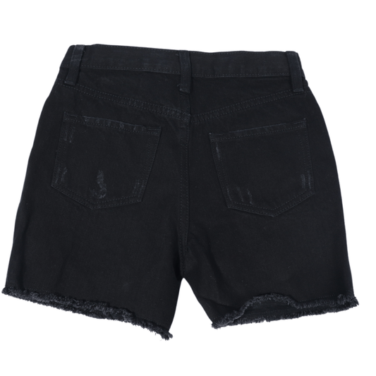OLD NAVY Girls Bottoms OLD NAVY - Solid cotton distressed shorts