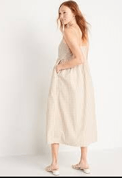 OLD NAVY Womens Dress OLD NAVY - Plaid cotton long dress