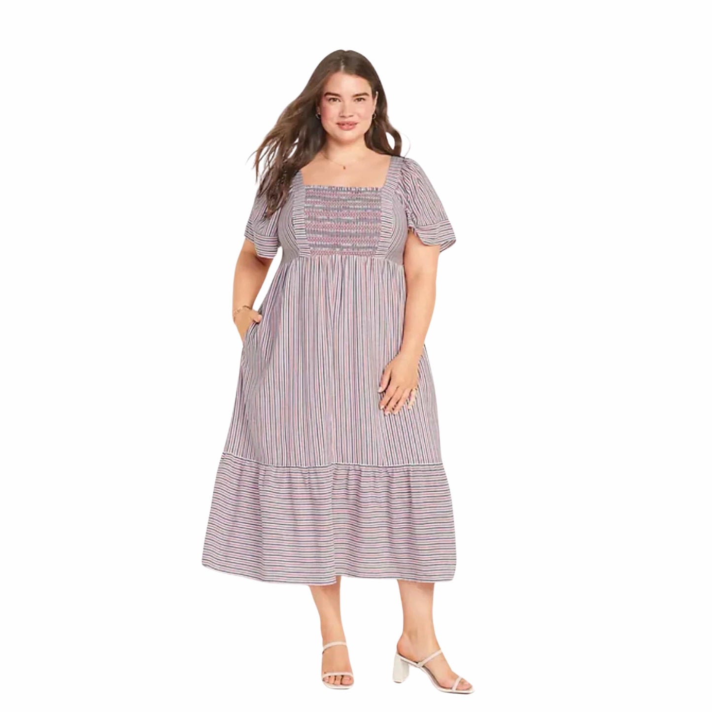 OLD NAVY Womens Dress XXXXL / Multi-Color OLD NAVY - Stripped pattern long dress