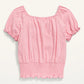 OLD NAVY - Puff-Sleeve Smocked Top