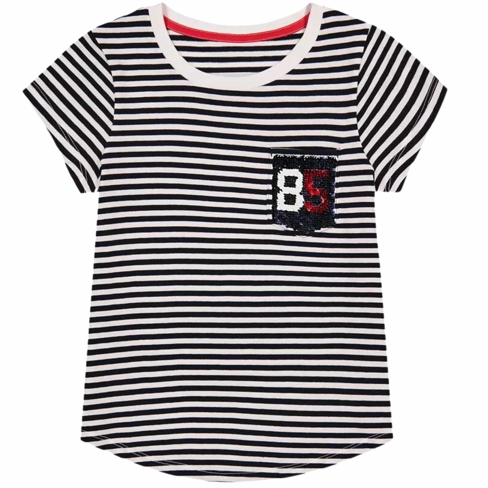 ORIGINAL Girls Tops M / Multi-Color ORIGINAL - Kids - Sequin Patch Pocket T-Shirt