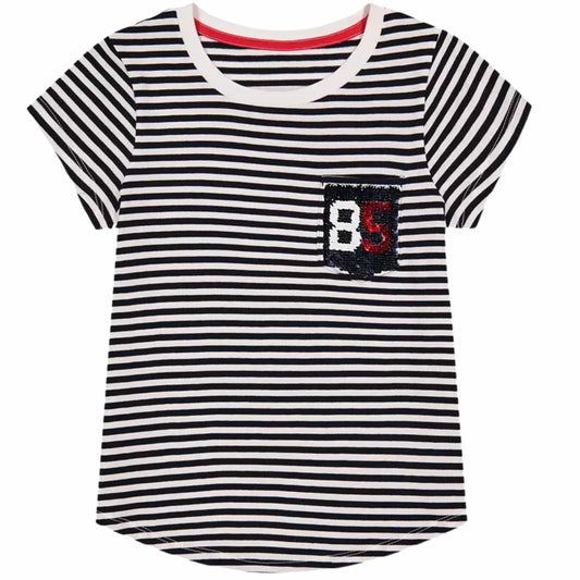 ORIGINAL Girls Tops M / Multi-Color ORIGINAL - Kids - Sequin Patch Pocket T-Shirt