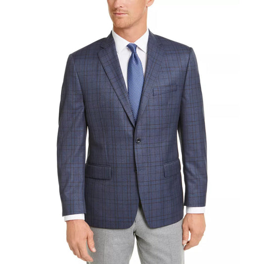 ORIGINAL Mens Jackets XL / Navy ORIGINAL - Woven Plaid Blazer