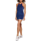 ORIGINAL Womens Dress M / Multi-Color ORIGINAL - Embroidered Open Back Halter short Sheath Dress