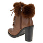 ORIGINAL Womens Shoes 37.5 / Brown ORIGINAL - Pelica Faux Fur Trimmed Bootie