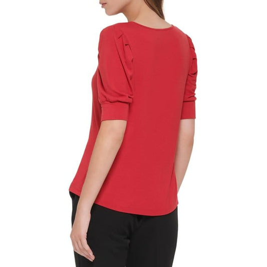 ORIGINAL Womens Tops L / Red ORIGINAL - Elbow Sleeves Pullover Top