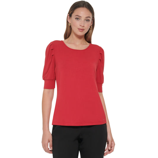 ORIGINAL Womens Tops L / Red ORIGINAL - Elbow Sleeves Pullover Top