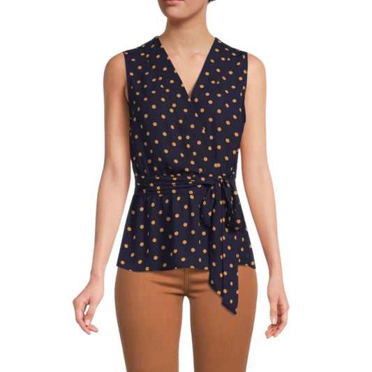 ORIGINAL Womens Tops S / Multi-Color ORIGINAL - Polka dot v neck blouse