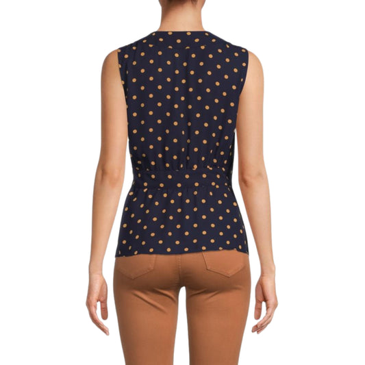 ORIGINAL Womens Tops S / Multi-Color ORIGINAL - Polka dot v neck blouse