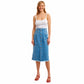 OXXO Womens Bottoms OXXO - Cotton and Buttoned Denim Midi Skirt