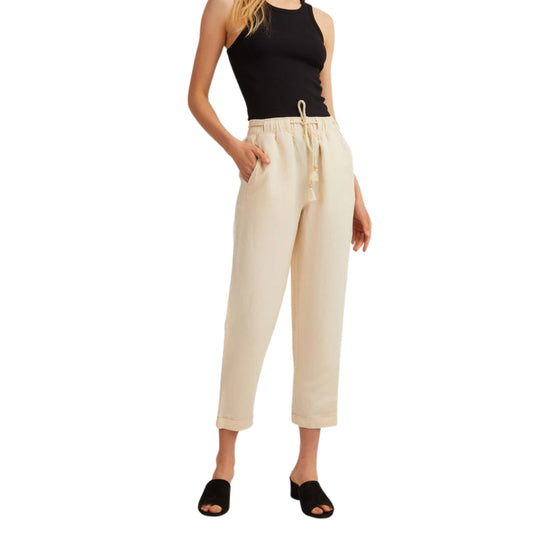 OXXO Womens Bottoms L / Beige / 30 OXXO - Elastic Rope Belted pants