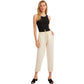 OXXO Womens Bottoms L / Beige / 30 OXXO - Elastic Rope Belted pants