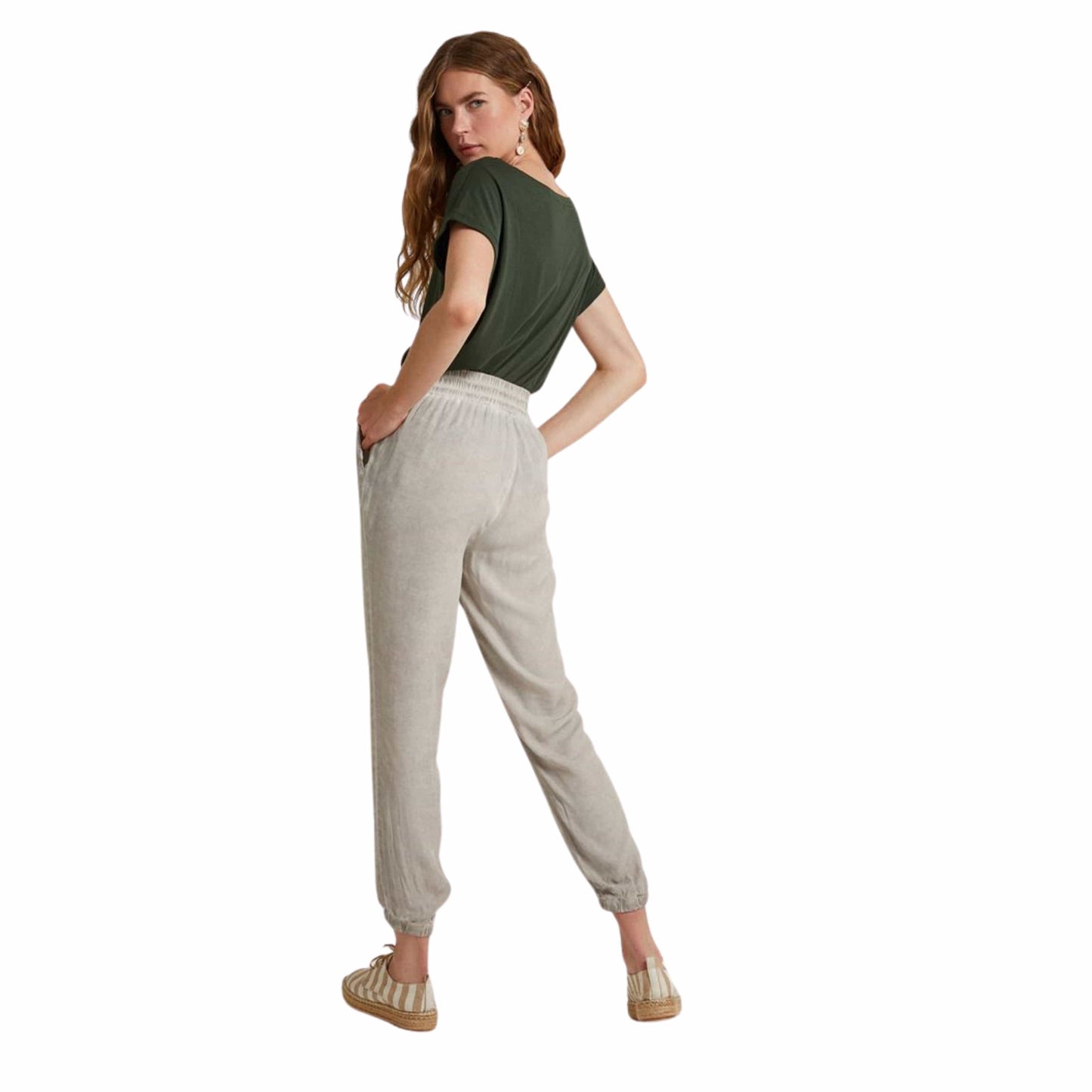 OXXO Womens Bottoms OXXO - Elastic-Waisted Jogger Sweatpants