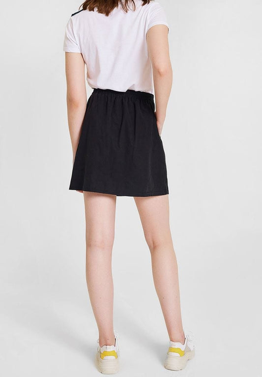 OXXO Womens Bottoms L / 30-31 / Black OXXO - Front Buttoned Mini Skirt