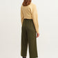 OXXO Womens Bottoms OXXO -  Green Buttoned Culotte Pants