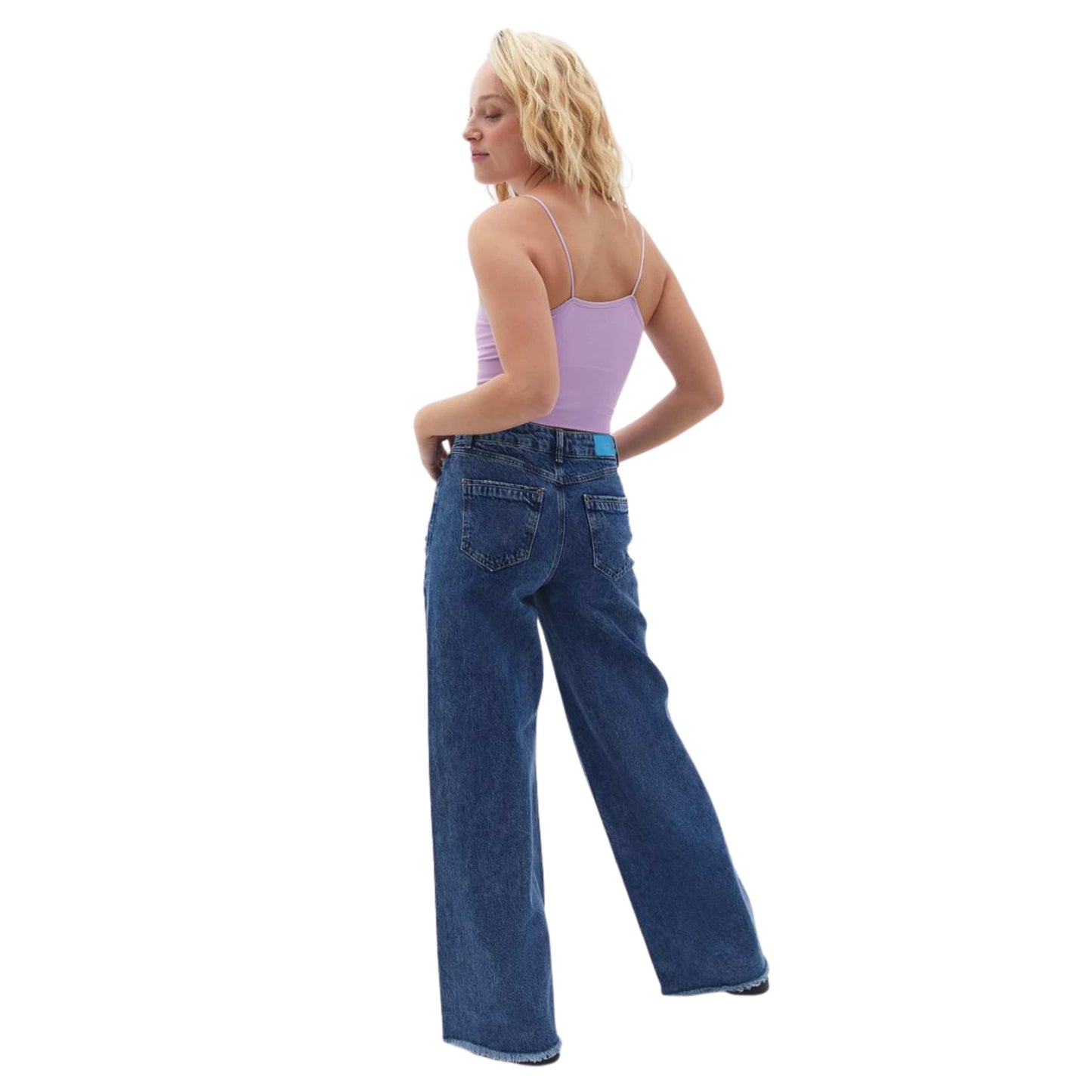 OXXO Womens Bottoms OXXO - High Rise Baggy Fit Denim Pants