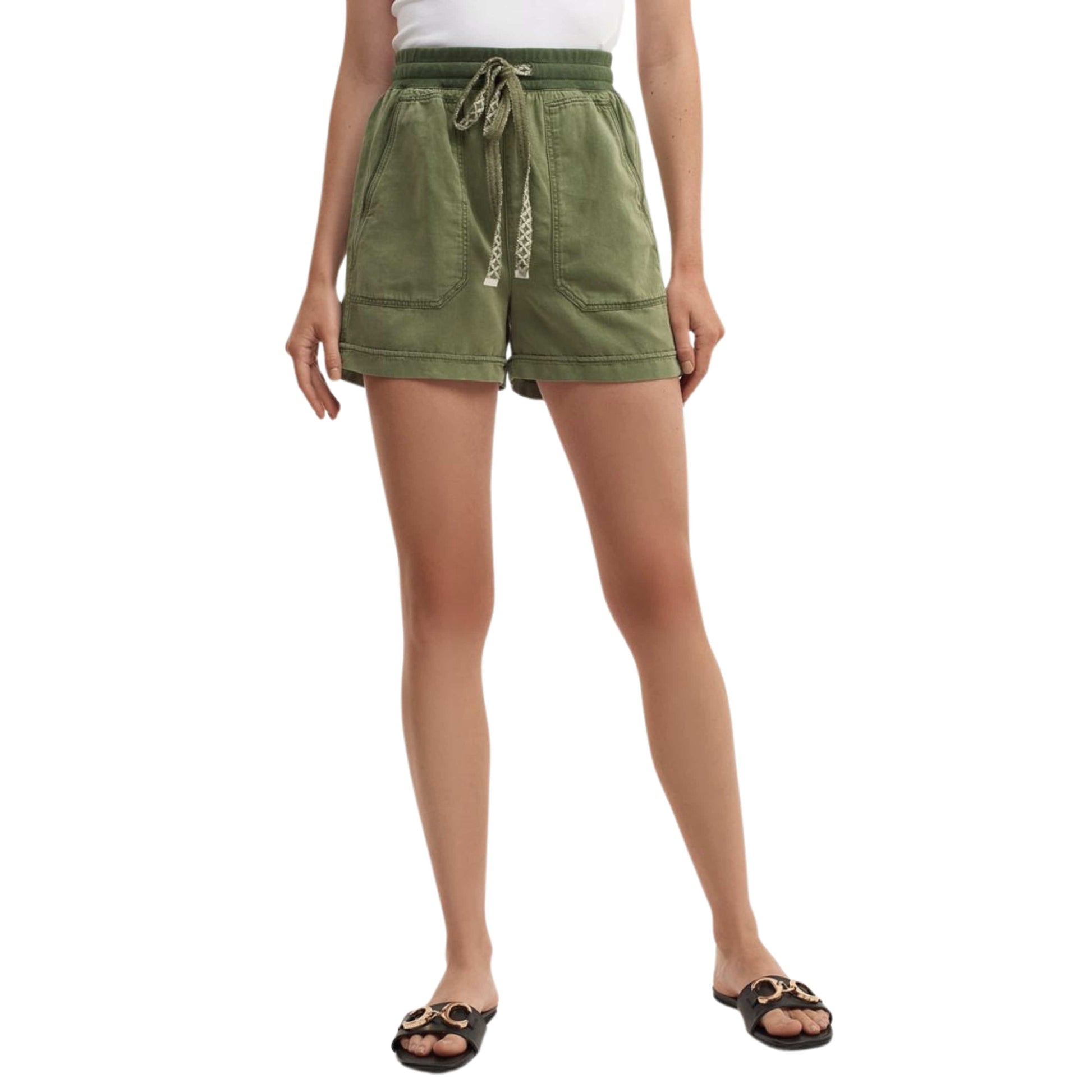 OXXO Womens Bottoms XS / Green / 36 OXXO - High Waist Mini Shorts