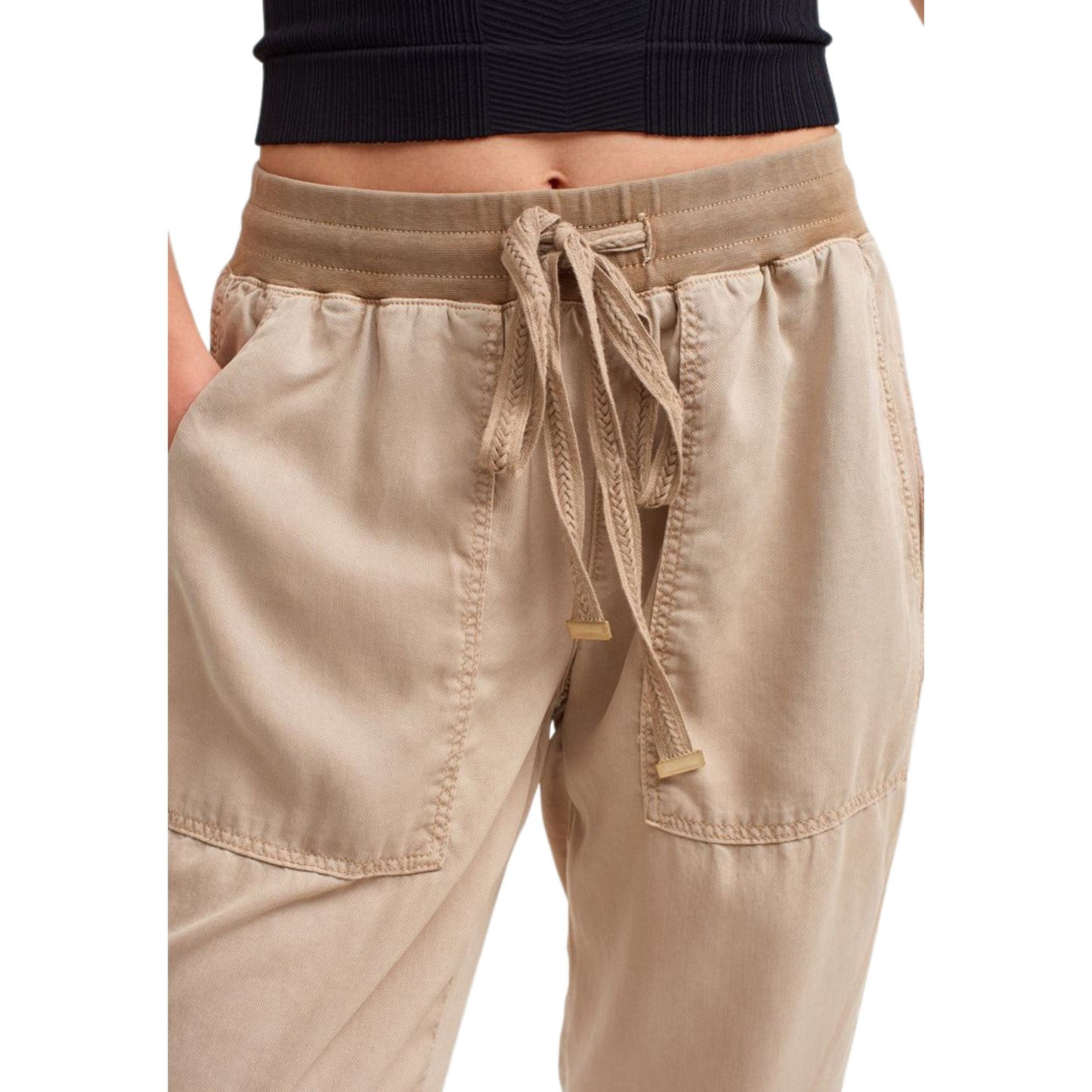 OXXO Womens Bottoms OXXO - Khaki mid rise sweatpants