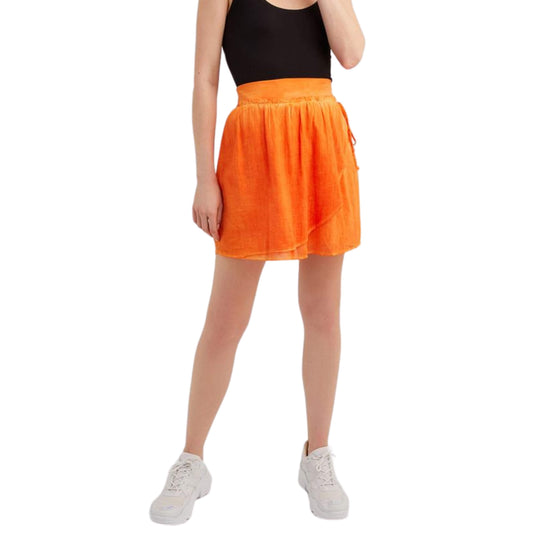 OXXO Womens Bottoms XS / 24-25 / Orange OXXO - Lace Detail Mini Skirt