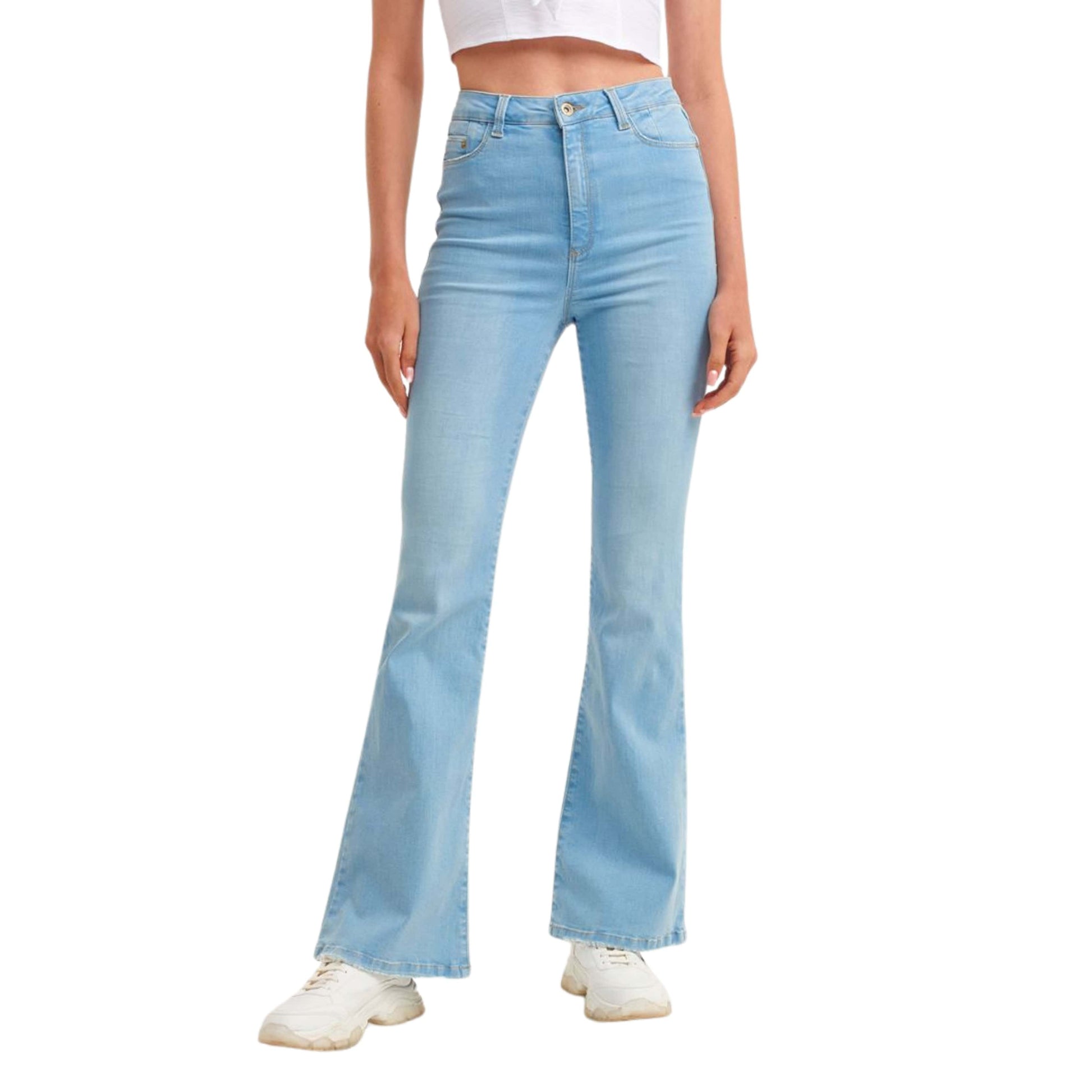 OXXO Womens Bottoms L / Blue / 42 OXXO - Mavi Boot-Cut Denim Pantolon