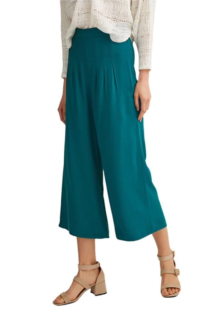 OXXO Womens Bottoms L / Green / 42 OXXO - Pleated Loose Trousers