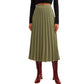 OXXO Womens Bottoms XS / Green / 36 OXXO - Pleated Midi Skirt