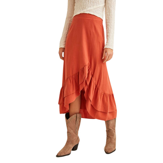 OXXO Womens Bottoms OXXO - Ruffled midi skirt