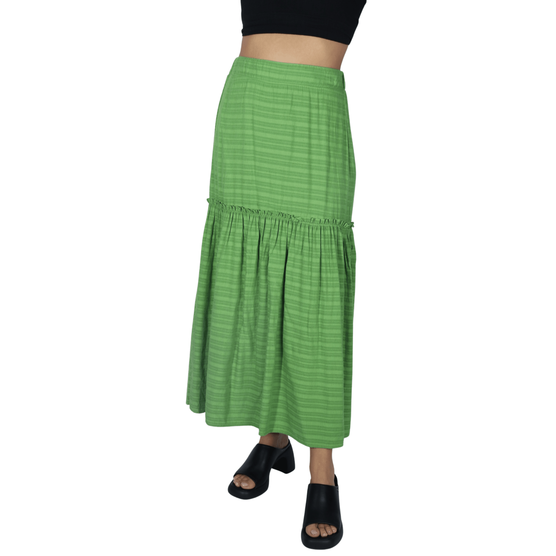 OXXO Womens Bottoms OXXO - Ruffled stripe skirt