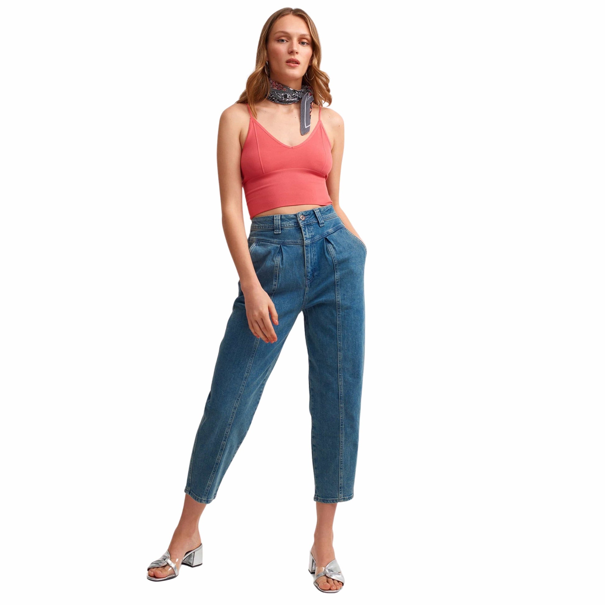 OXXO Womens Bottoms S / Blue / 27 OXXO -  Slouchy Denim