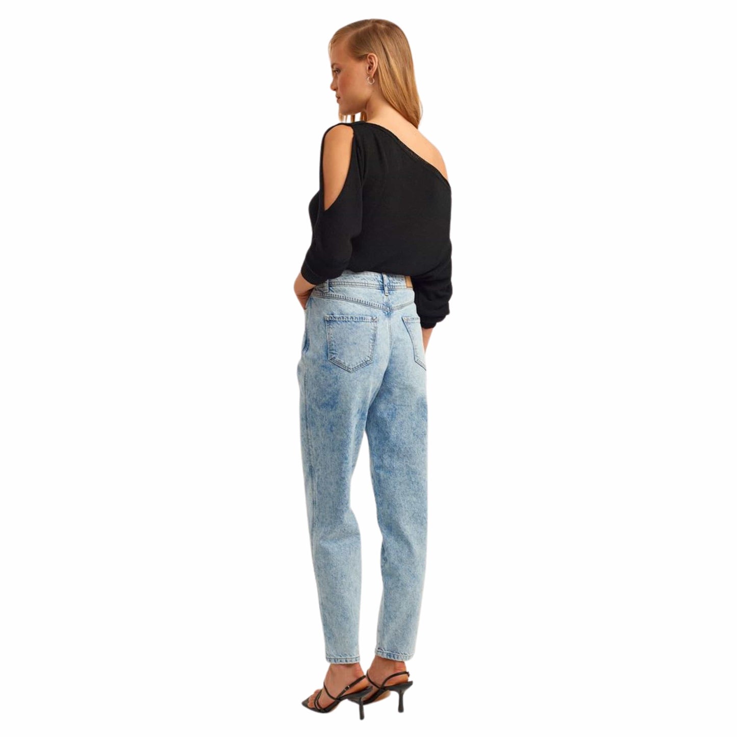 OXXO Womens Bottoms L / Blue / 30 OXXO - Slouchy-Fit Denim Pantolon