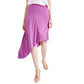 OXXO Womens Bottoms M / Purple / 40 OXXO -   Soft Texture Asymmetrical Cut Skirt