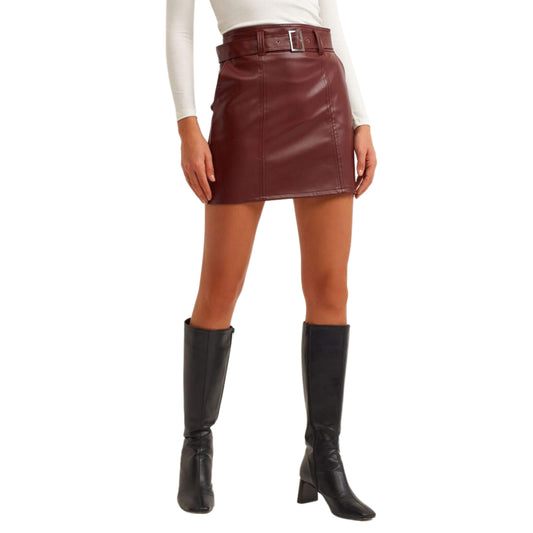 OXXO Womens Bottoms OXXO -  Vegan leather mini skirt