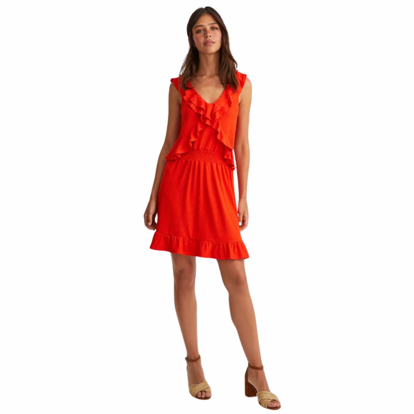 OXXO Womens Dress S / Orange OXXO -  Collar Detailed Mini Dress