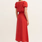 OXXO Womens Dress M / Red OXXO - Cut-Out Detailed Maxi Dress