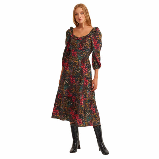 OXXO Womens Dress OXXO - Floral Print Midi Dress