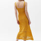 OXXO Womens Dress L / Yellow OXXO - Knitwear Dress with Hemstitch Detail