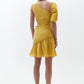 OXXO Womens Dress S / Yellow OXXO -  Mini Dress with Puff Sleeves