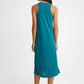 OXXO Womens Dress L / Blue OXXO - Soft Texture Halter Neck Side Slits Dress