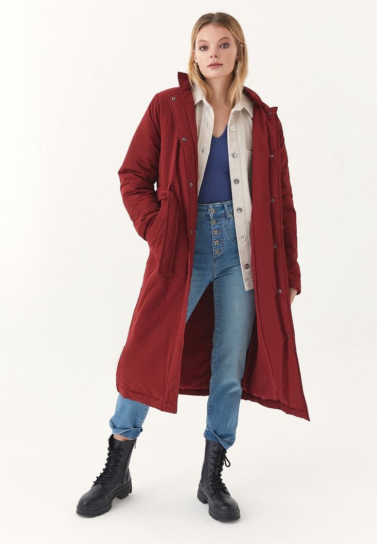 OXXO Womens Jackets OXXO -  Belt Detailed Long Coat