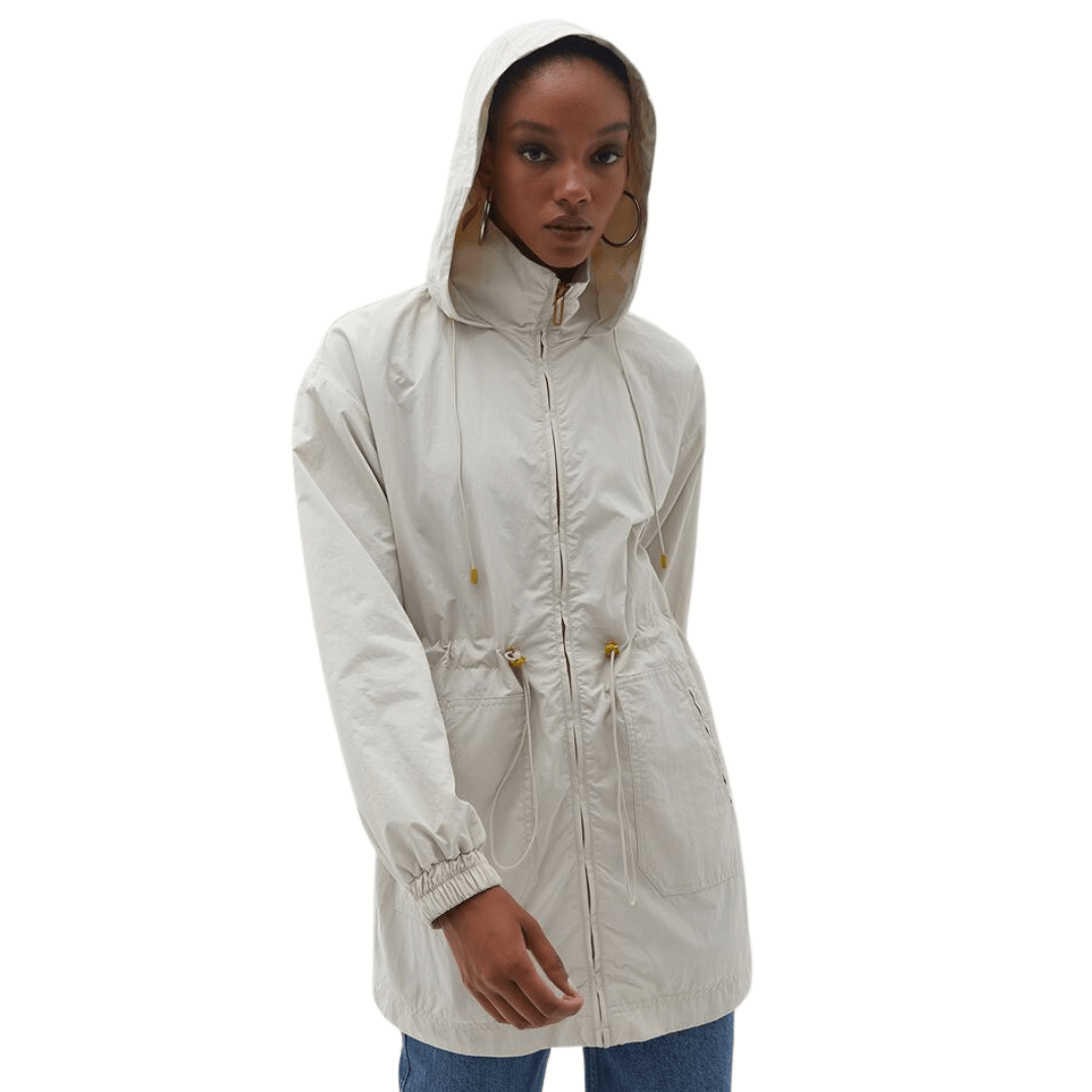 OXXO Womens Jackets OXXO - Hooded Midi Raincoat