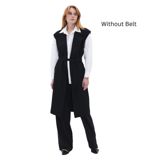 OXXO Womens Jackets M / Black OXXO - Long open front vest