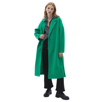 OXXO Womens Jackets XS / Green OXXO - Tied Up Oversize Coat