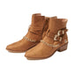 OXXO Womens Shoes 37 / Beige OXXO - Buckle Detailed Boots