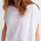 OXXO Womens Tops One Size / White OXX0 -  White Boat Neck Oversize Soft Touch T-Shirt