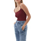 OXXO Womens Tops L / Burgundy OXXO -  Cotton Casual Square Neck Singlet