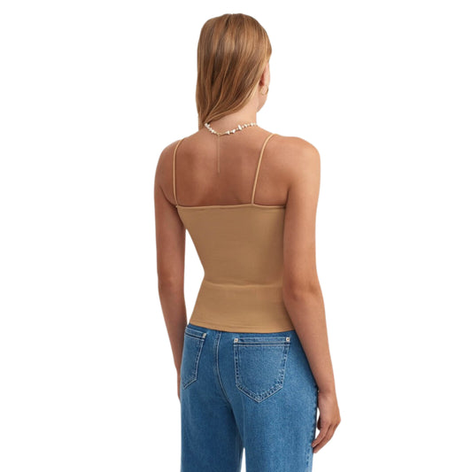 OXXO Womens Tops L / Beige OXXO - Cotton Square Neck Undershirt tank top