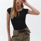 OXXO Womens Tops M / Black OXXO - Cotton Stretchy Tshirt